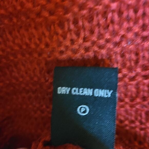 VERTIGO Size Medium Dark Red Wool Sleeveless Pullover Cowlneck Tunic Sweater NWT - Picture 7 of 9